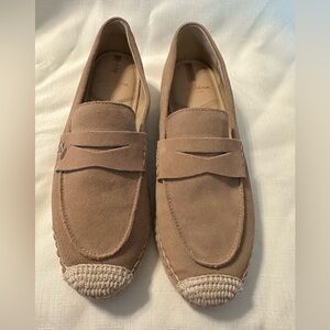 Sam Edelman Kai Taupe Suede Loafers Size 8.5